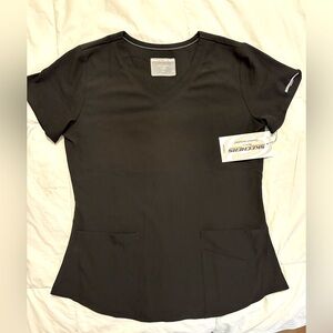 NWT Skechers Barco, black scrub top size medium